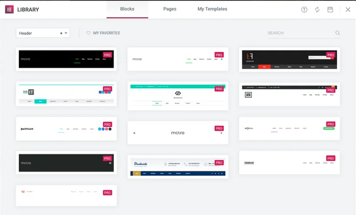 How to Create a Sticky Header Using Elementor 5 Select the header template for your web design