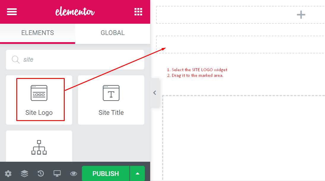 How to Create a Sticky Header Using Elementor 10 Adding logo to Elementor header