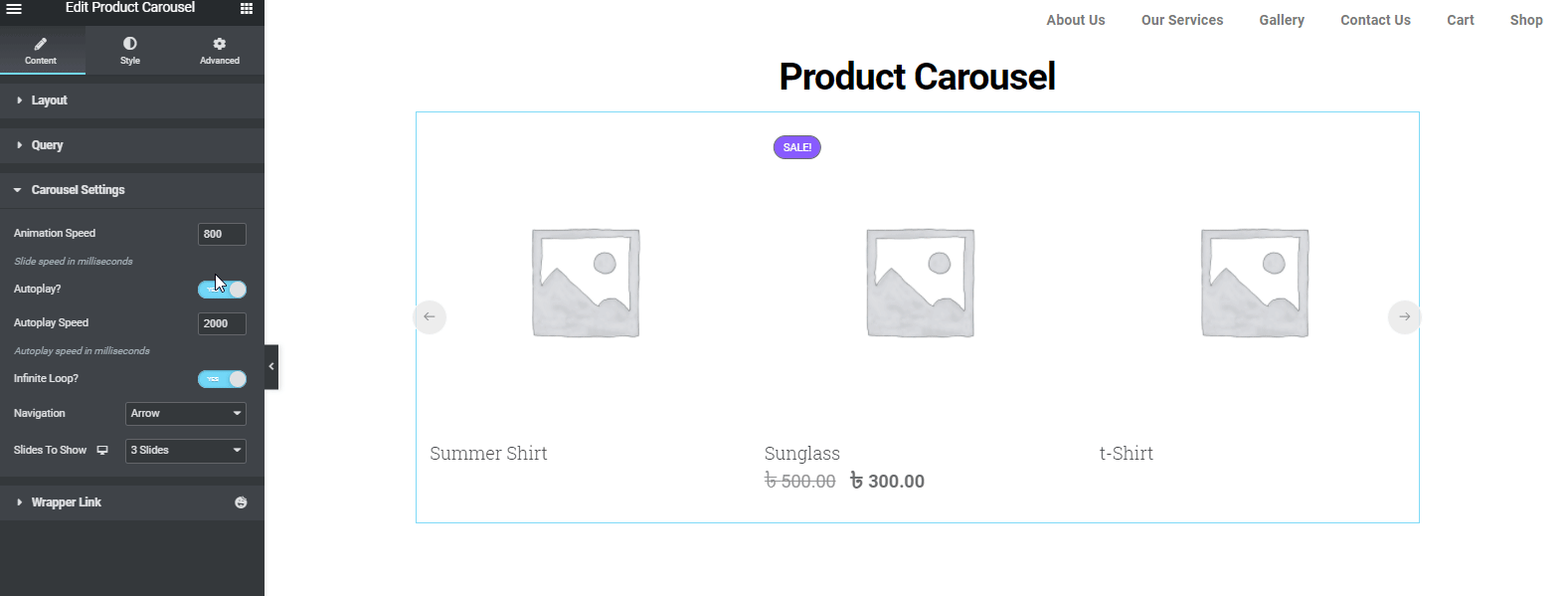 Designing eCommerce Website Using HappyAddons WooCommerce Widgets 1 Post Carousel Settings