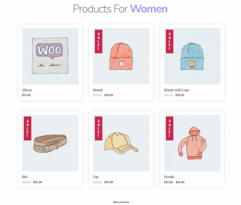 Designing eCommerce Website Using HappyAddons WooCommerce Widgets 5 Product grid