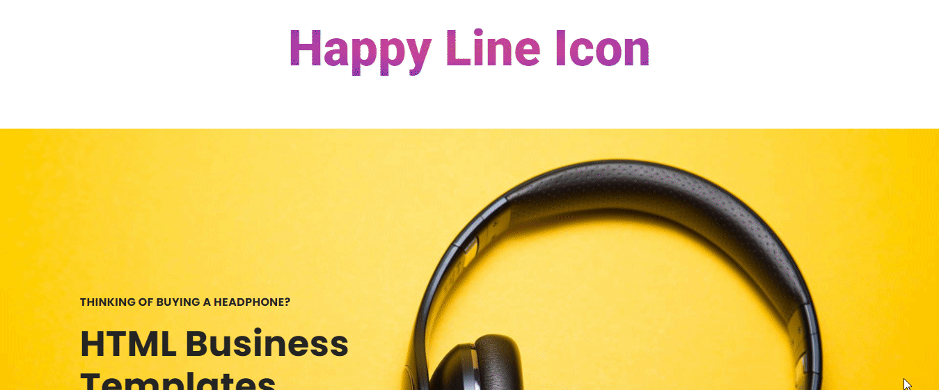 How to Add Happy Line Icon to Your Elementor Website 10 Final Preview of Happy Line Icon