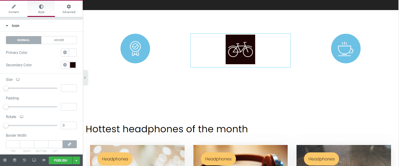How to Add Happy Line Icon to Your Elementor Website 9 Style Hover Setting