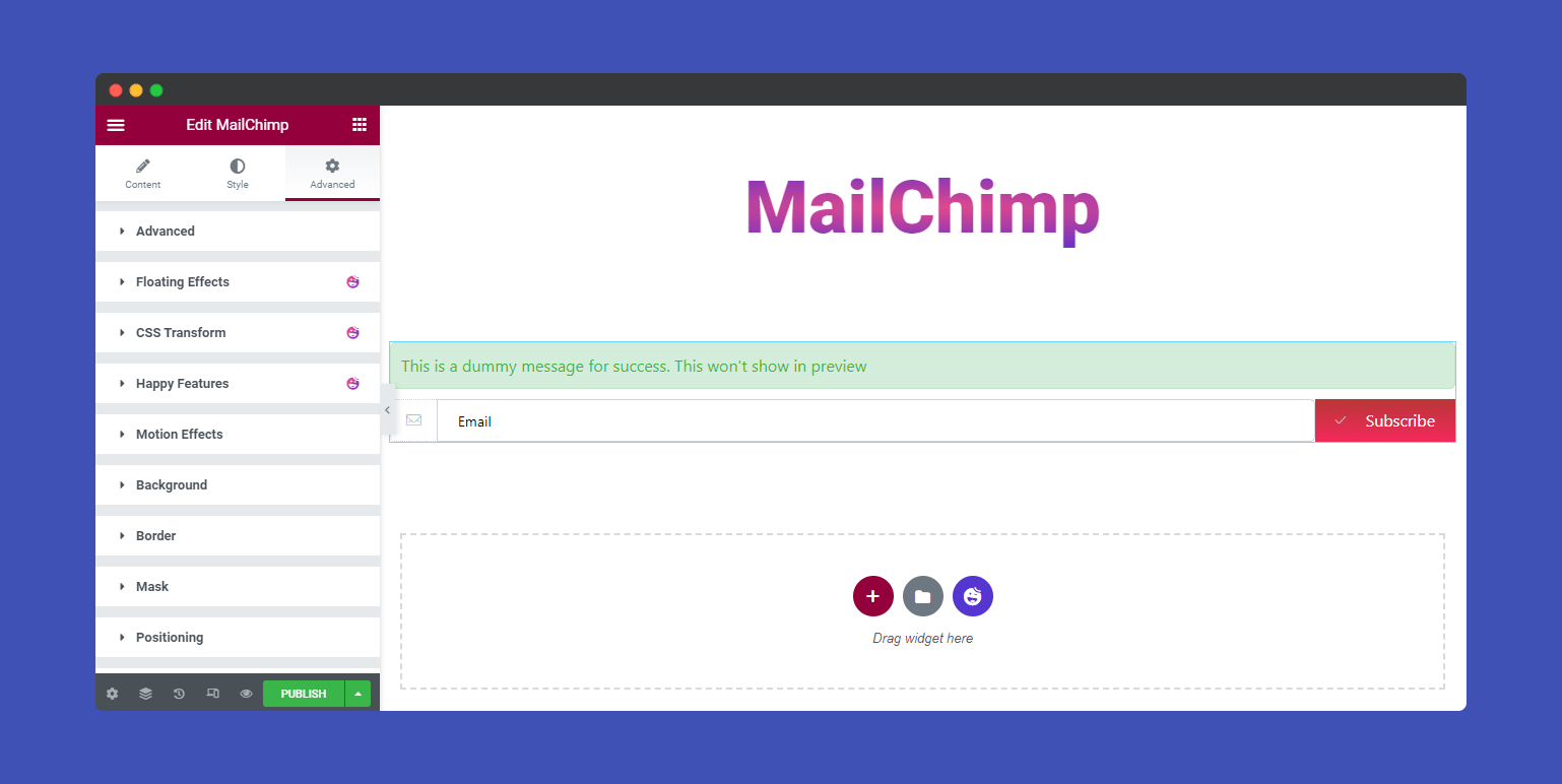 MailChimp Form 15 Advanced MailChimp