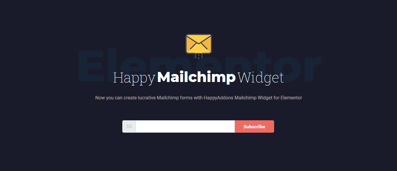MailChimp Form 16 Happy MailChimp Form Widget Preview