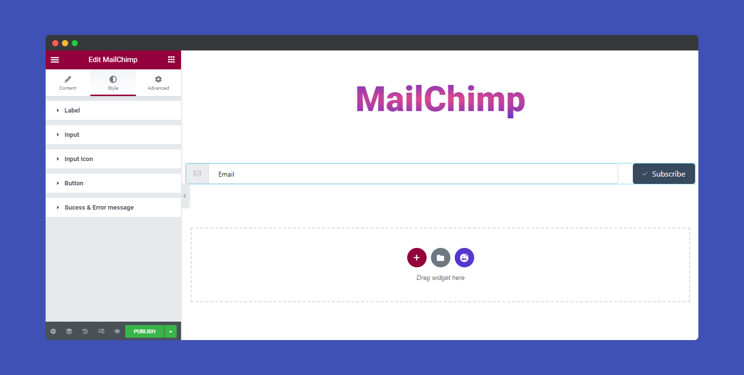 MailChimp Form 9 Style MailChimp