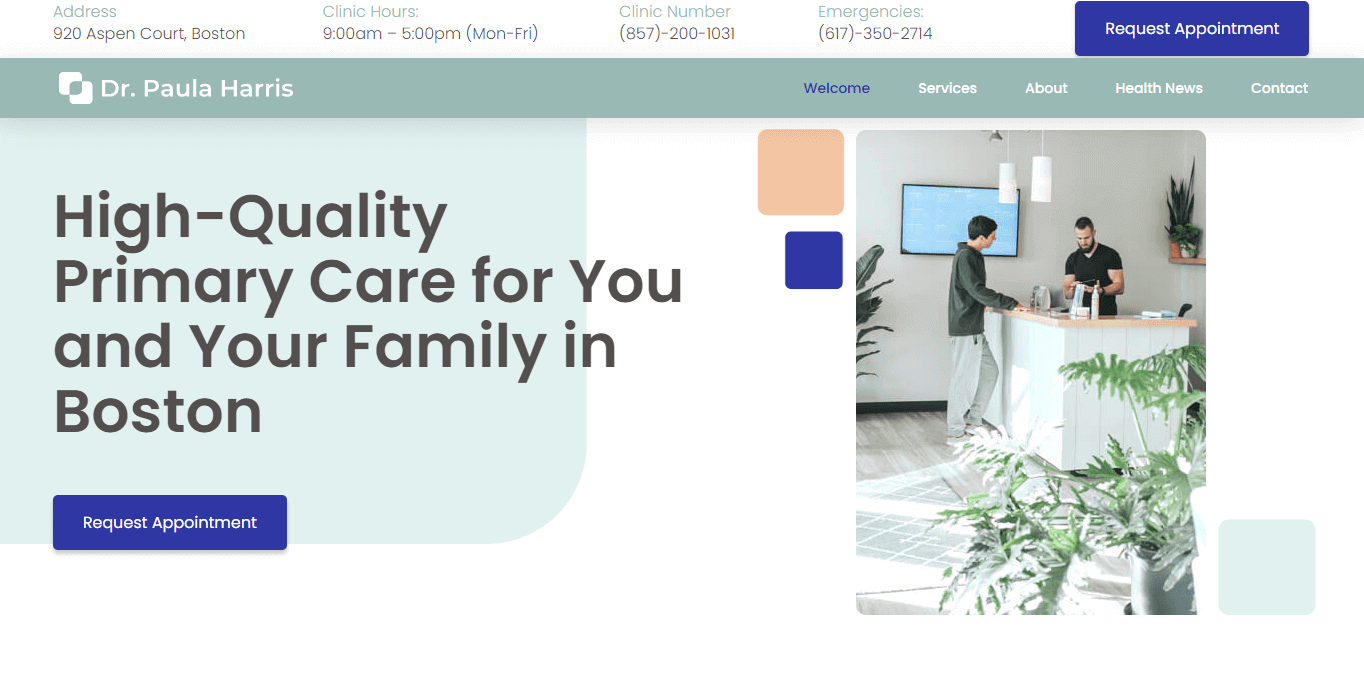 Best Elementor Landing Page Templates You Should Utilize 5 Family Doctor (Health & Wellness Landing Page Templates)