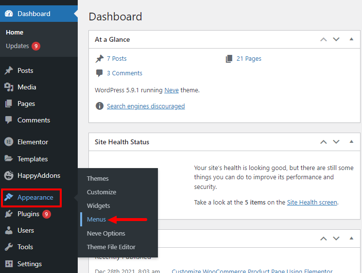 How To Create a Menu in WordPress (3 Easy Methods) 7 Go to Appearance Menu