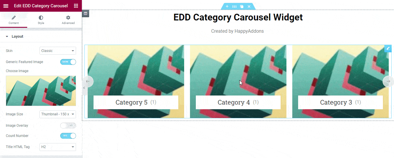 EDD Category Carousel 4 Layout Skins