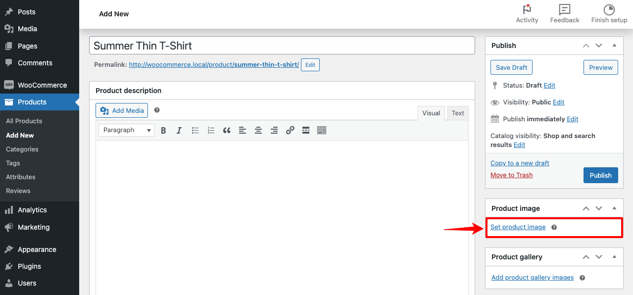 How to Add Products in WooCommerce Store: Step-by-Step Guide 11 Set Product Image in WooCommerce