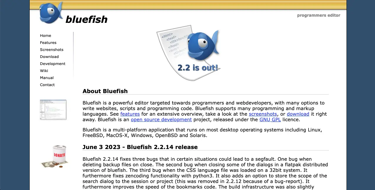 12+ Best Code Editors for Web Development (Free and Premium) 3 Bluefish Code Editor