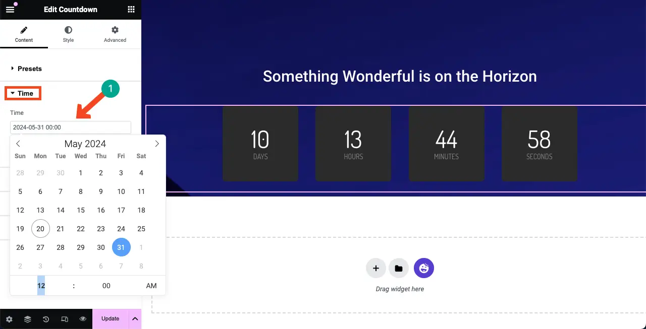 How to Create a Coming Soon Page with Elementor in WordPress 16 Set how long you want the Countdown to last