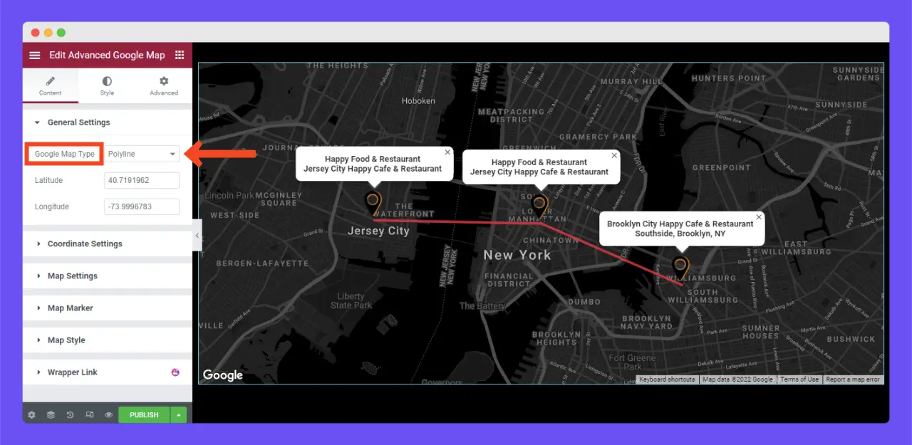How to Improve Local SEO with Advanced Google Maps 13 Add a Polyline to the Google Map
