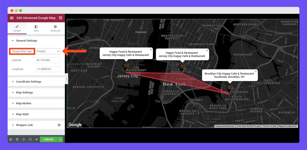 How to Improve Local SEO with Advanced Google Maps 15 Add polygan to the Google Maps