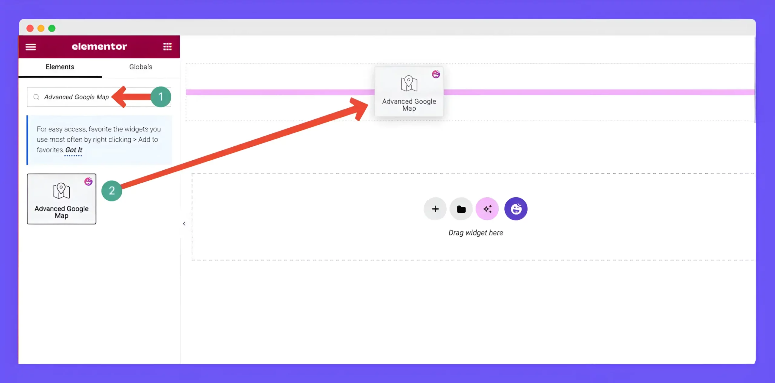 How to Improve Local SEO with Advanced Google Maps 9 Add the Advanced Google Map to Elementor Canvas