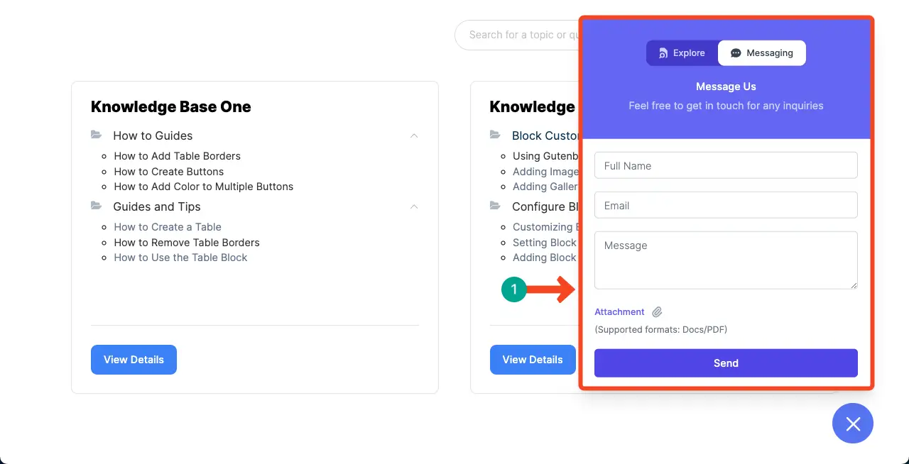 How to Design a Knowledge Base in WordPress 16 Customize the Messaging Layout